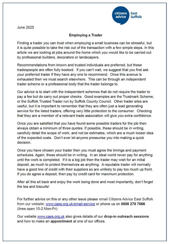 Employing a Trader Jun 25